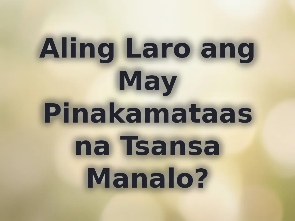 Paghahambing ng odds sa laro
